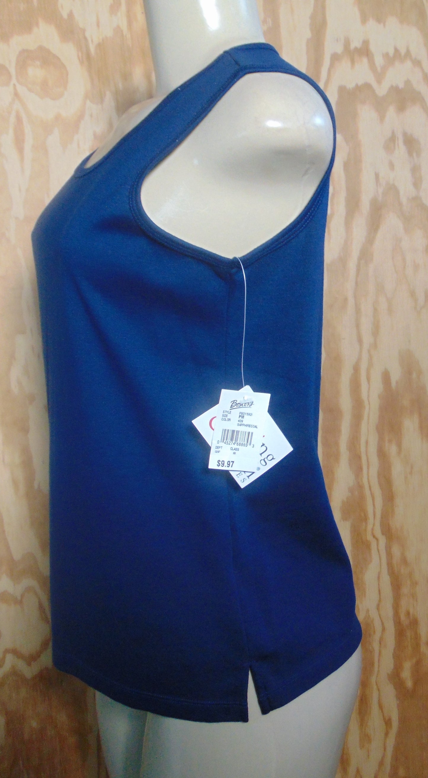 Hasting & Smith Petites Blue Sleeveless Tank Size PM