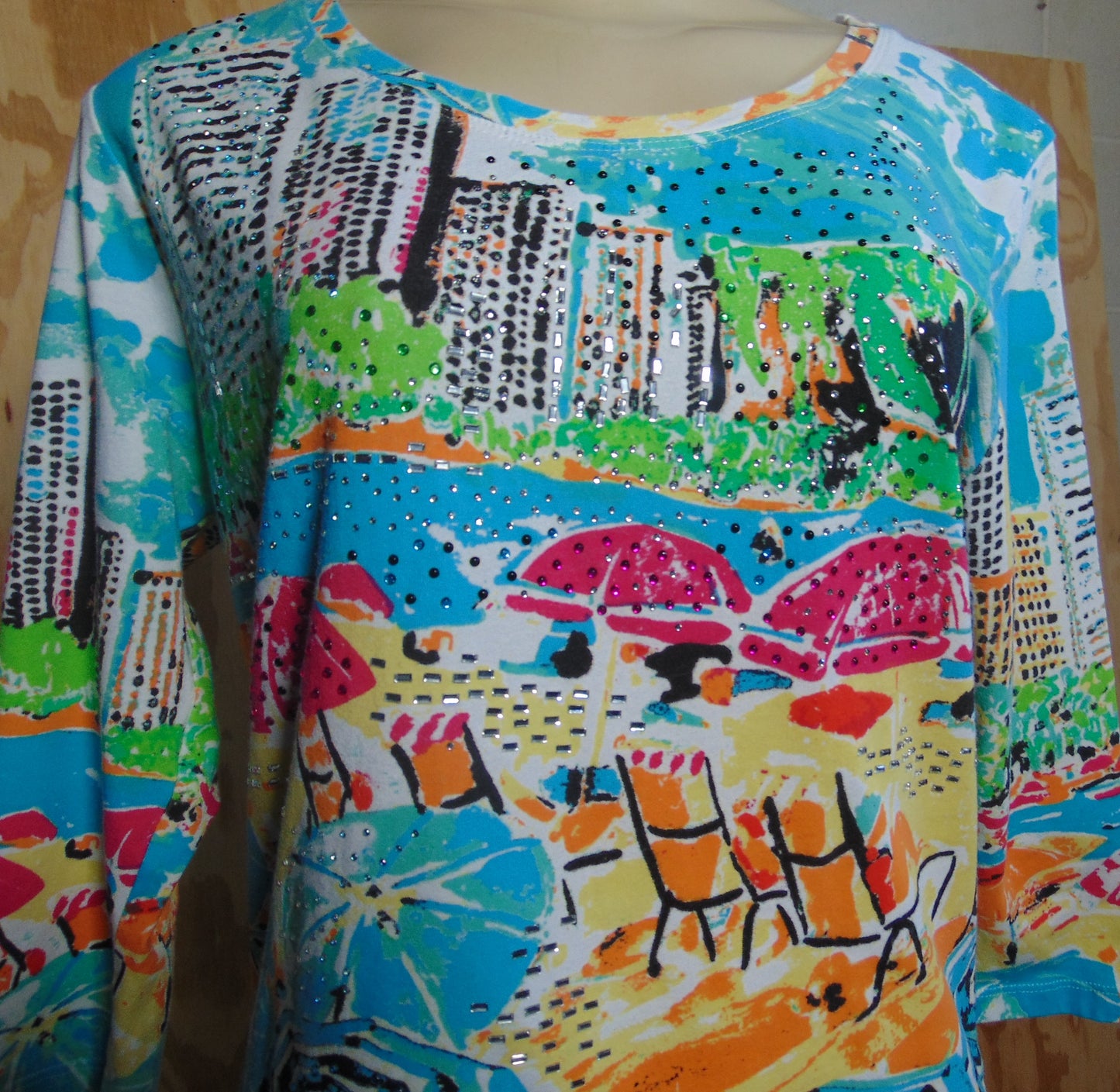 graphic blouse