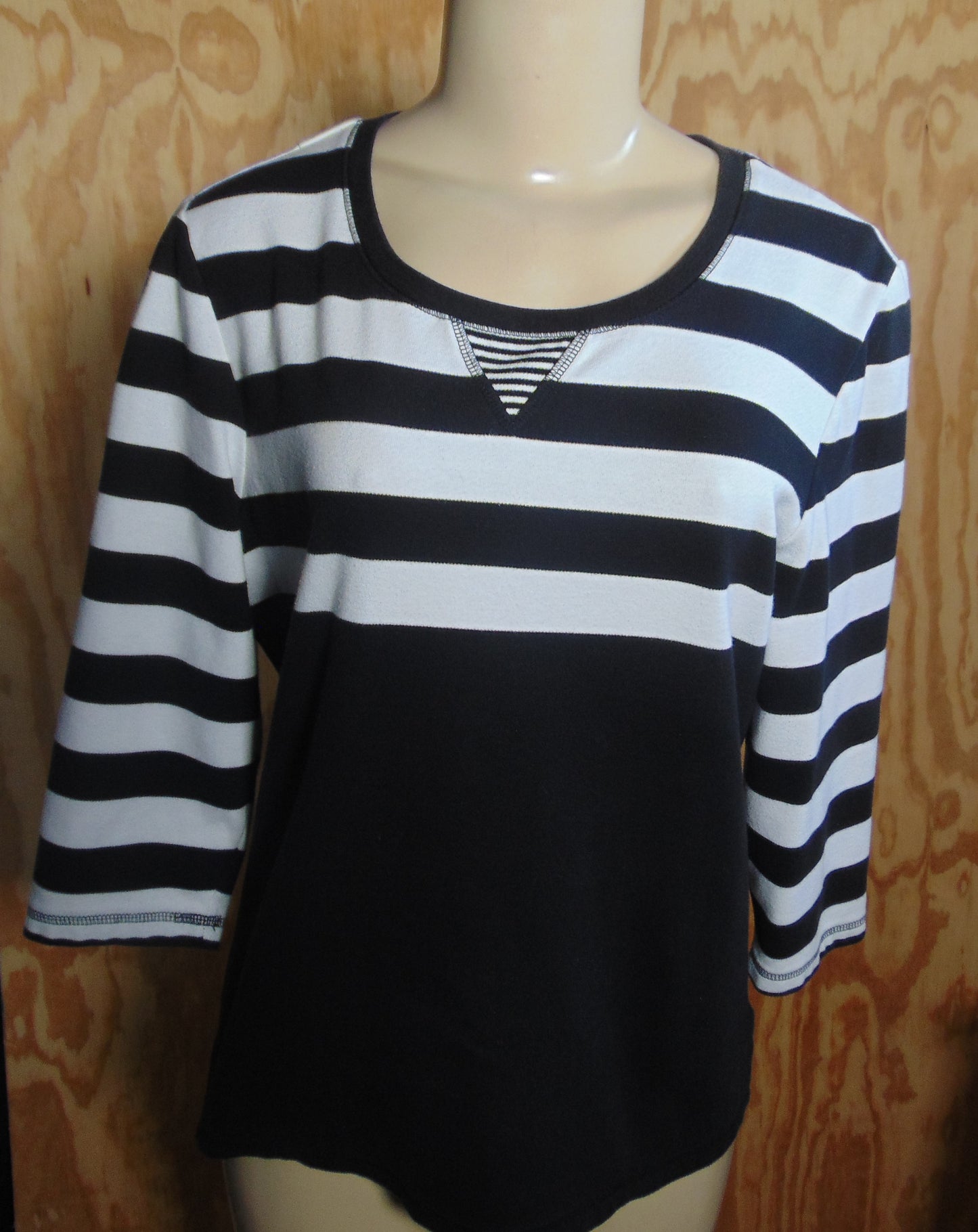 black and white strips blouse