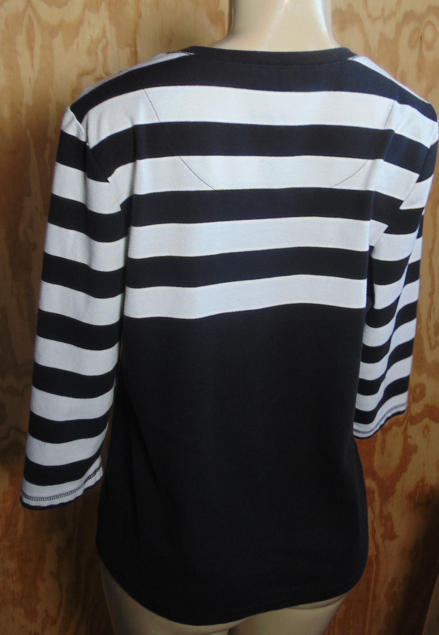 black and white strips blouse