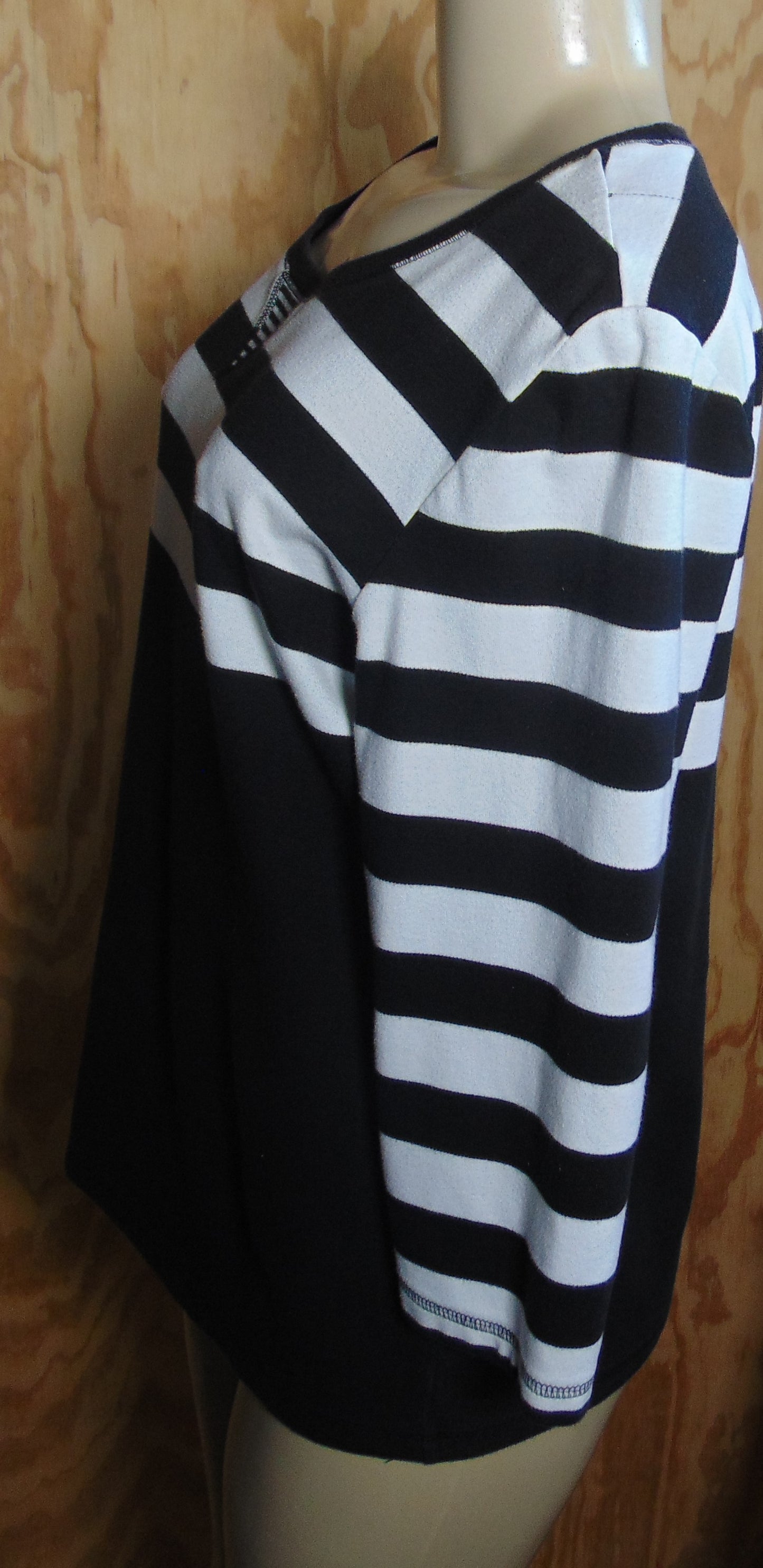 black and white strips blouse