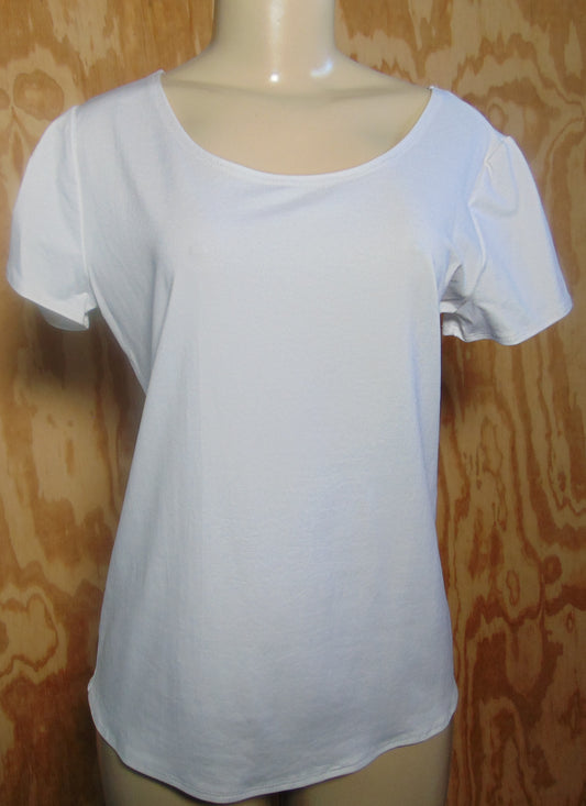 NY Collection Womens White Tank Medium