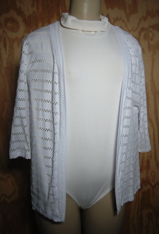 Premise White  Womens Open Front Cardigan Small