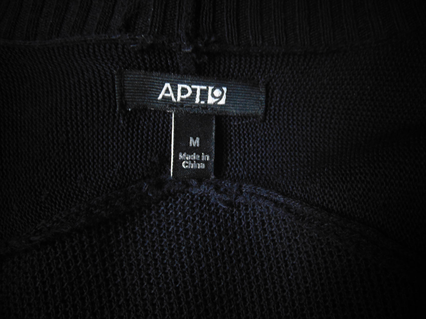 Apt9 Womens Black Cardigan Open Front Medium