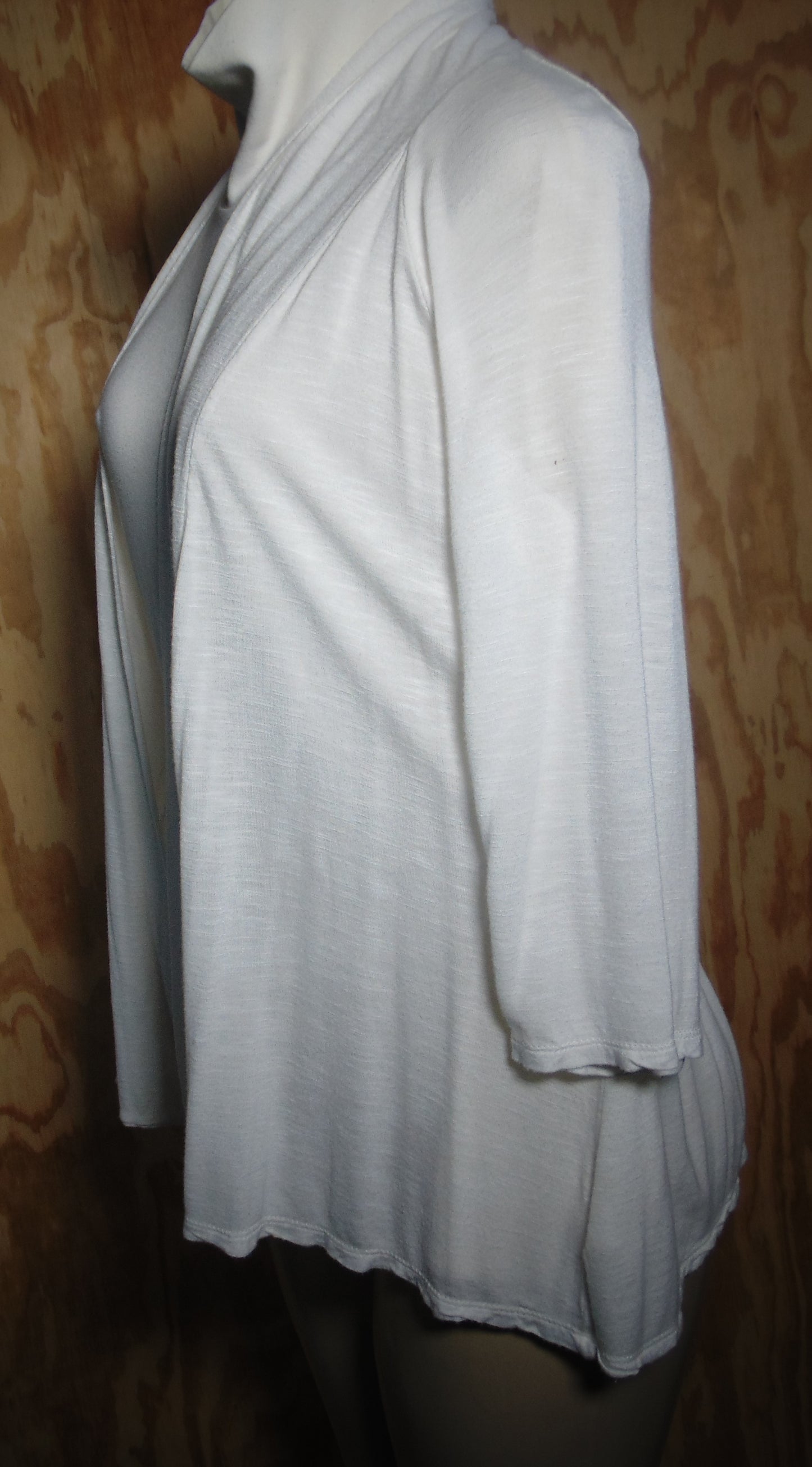 AGB Womens White Open Front Cardigan Large