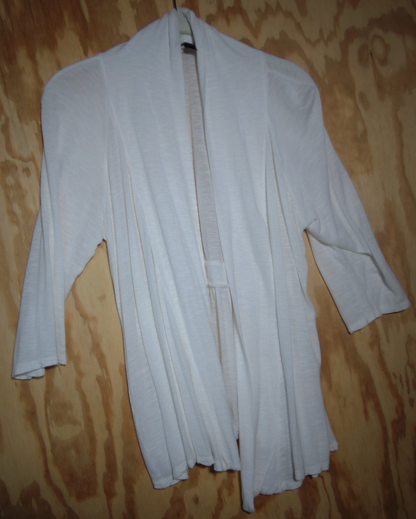 AGB Womens White Open Front Cardigan Large