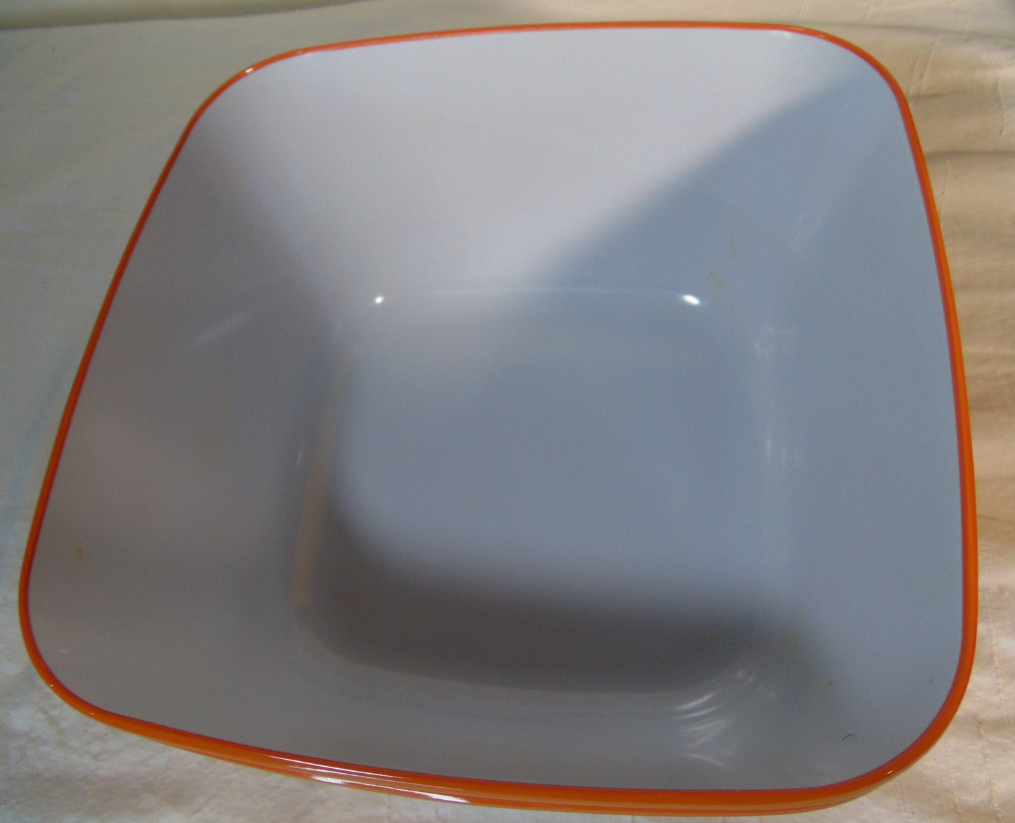 Home Melamine Large Serving Orange Bowl Set Of 2