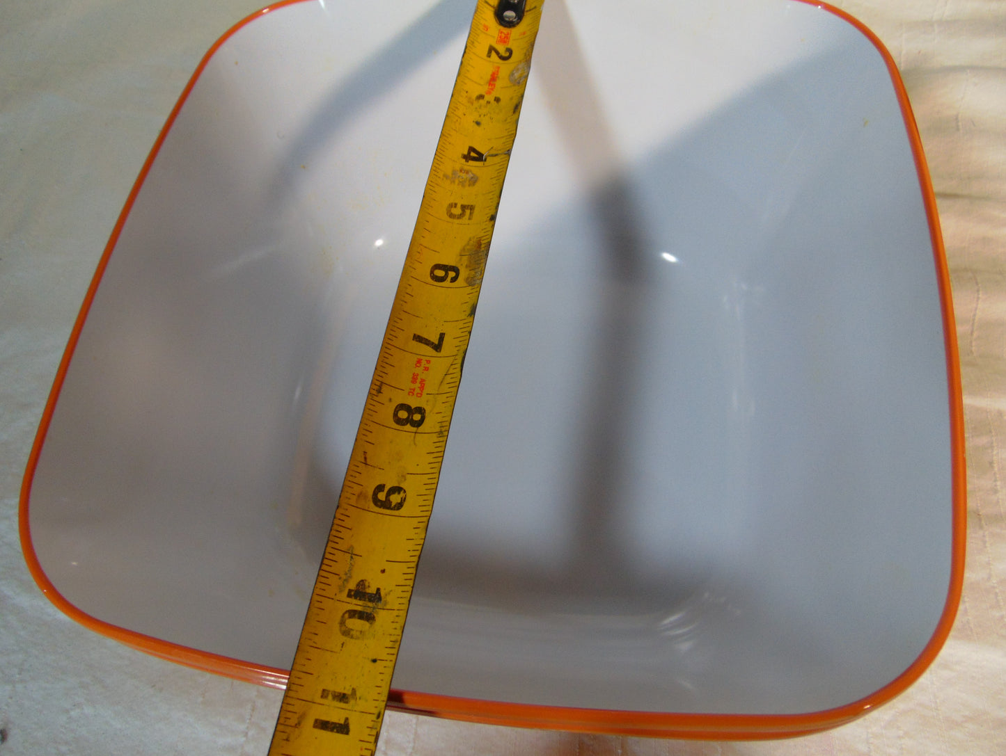 Home Melamine Large Serving Orange Bowl Set Of 2