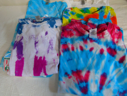 Tie-Dye T-Shirt Mixed Bundle Multicolor Short Sleeves Top S-XL