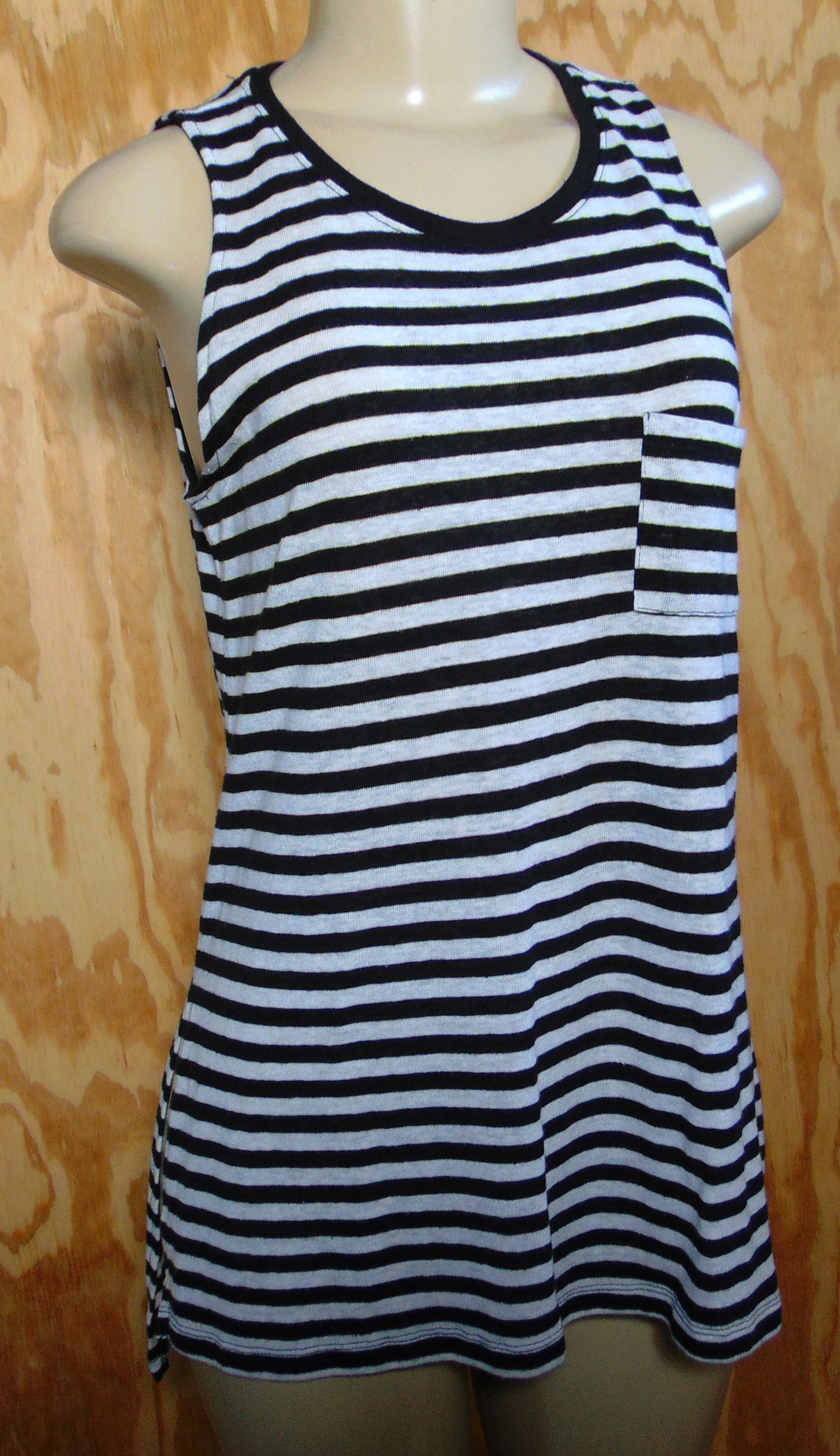 Time And Tru Stripe Long Tunic Sleeveless Small