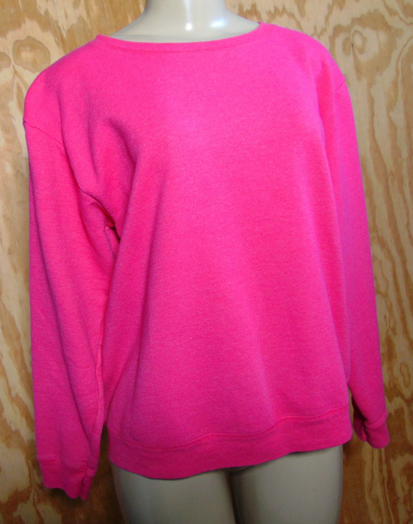 Large Pink Sweatshirt Athletic Casual Top Large