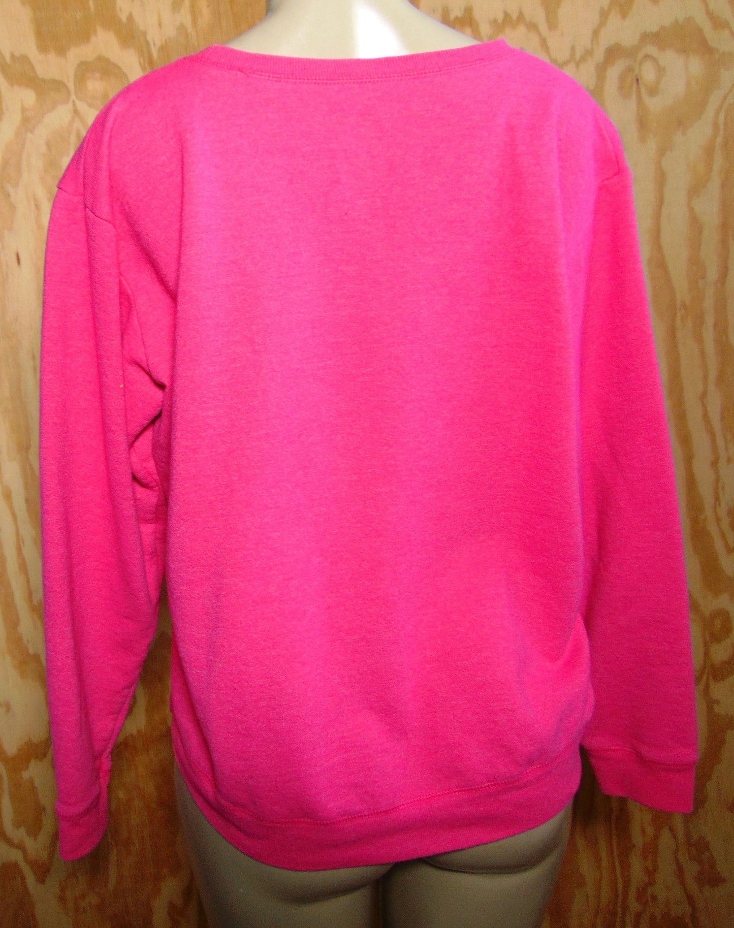 Large Pink Sweatshirt Athletic Casual Top Large