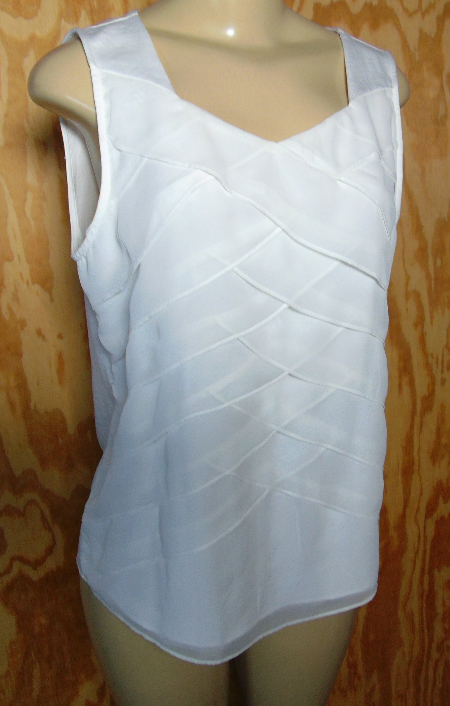 Chico White Linen Sleeveless Tank Cami Size 1