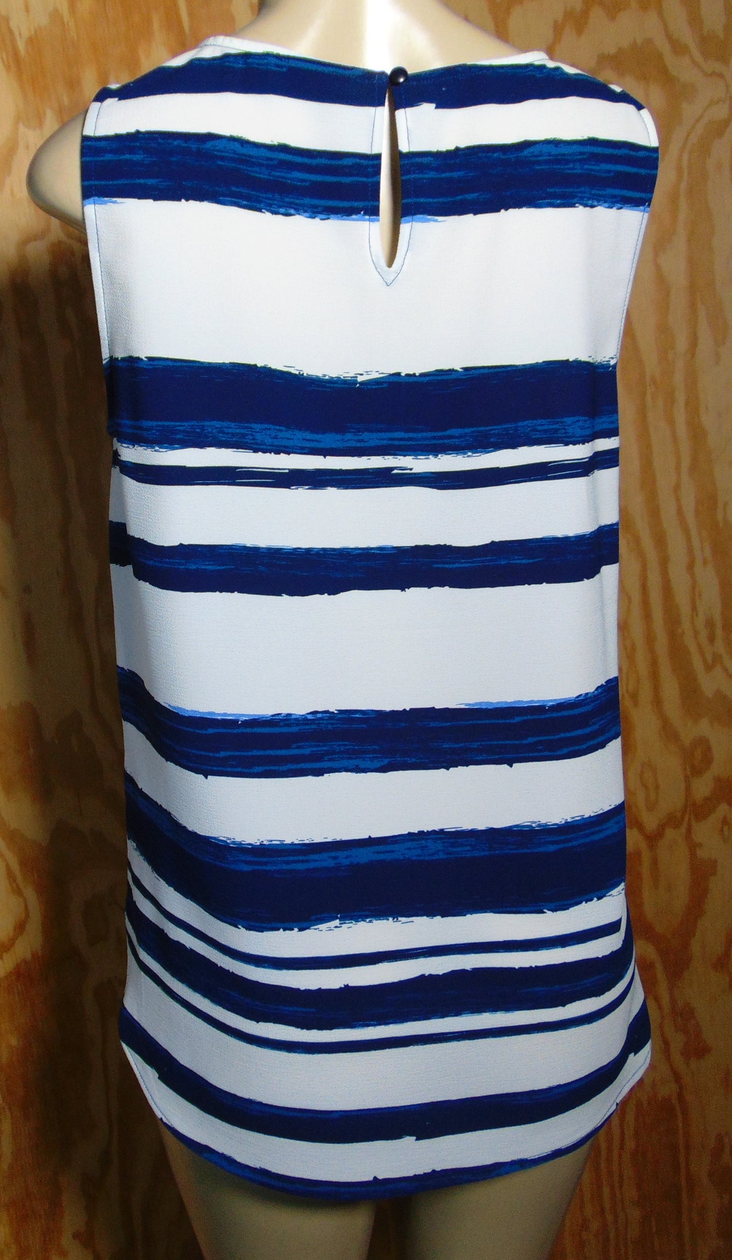 Stripe Sleeveless Tunic Blouse Medium