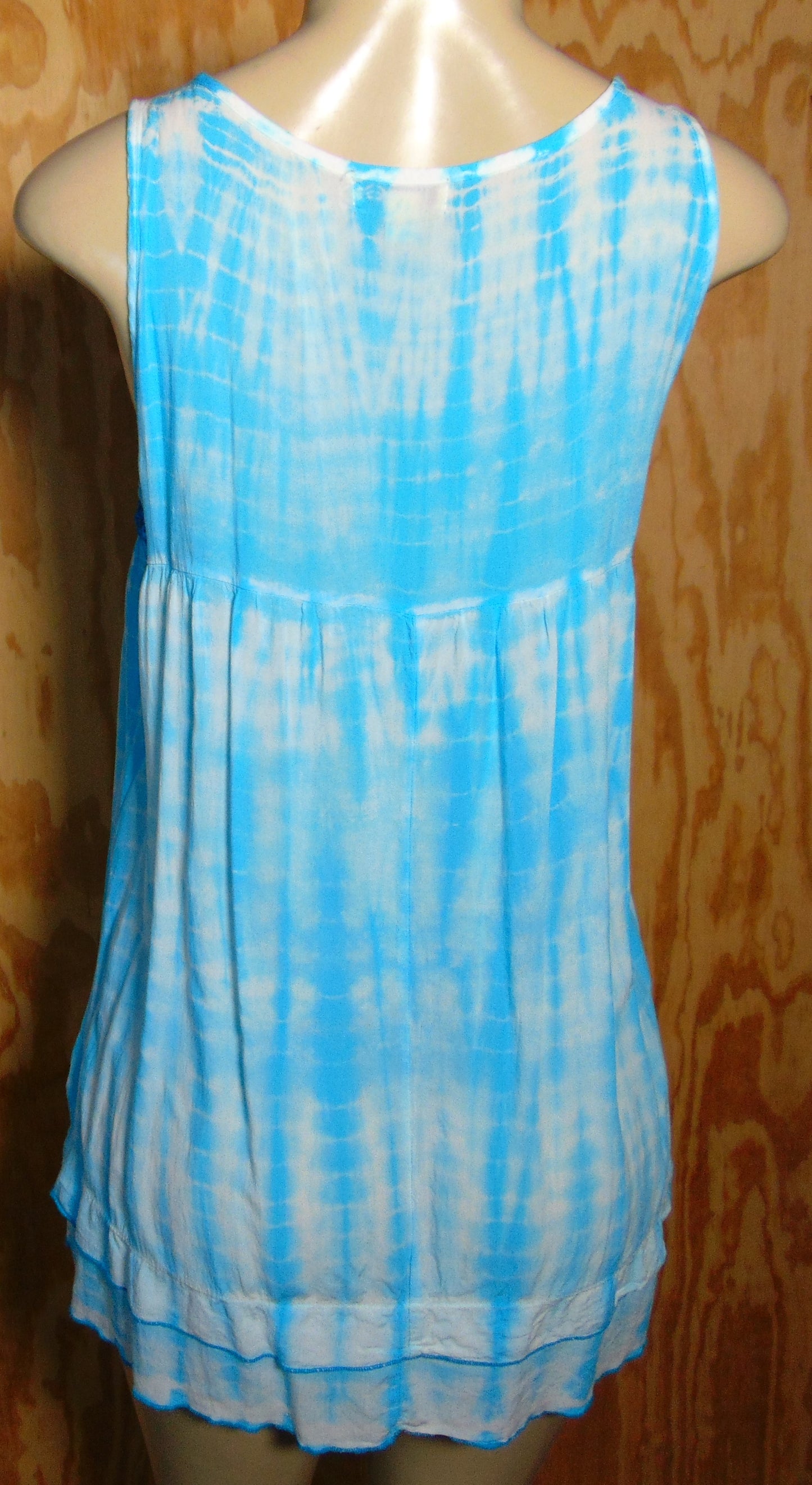 Blue Tie Dye Sleeveless Tank Cami