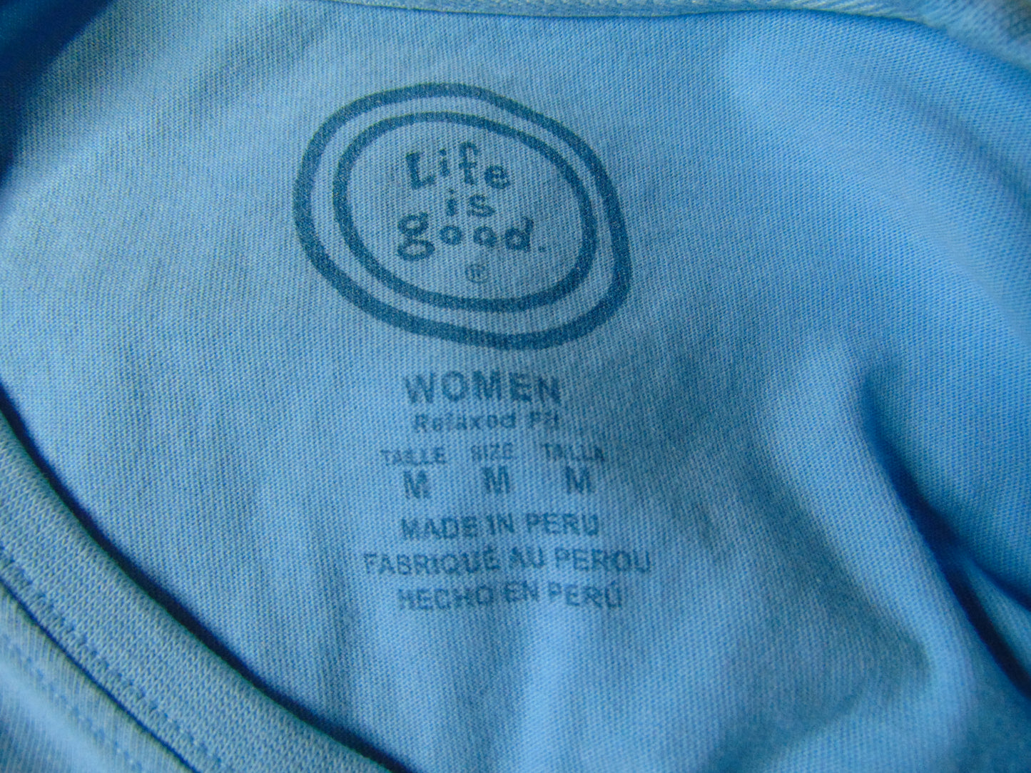 Life Is Good Blue Graphic T-Shirt