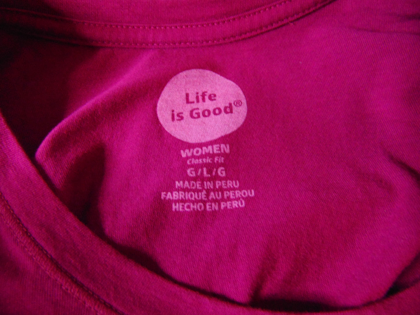 Life Is Good Pink Graphic T-Shirt