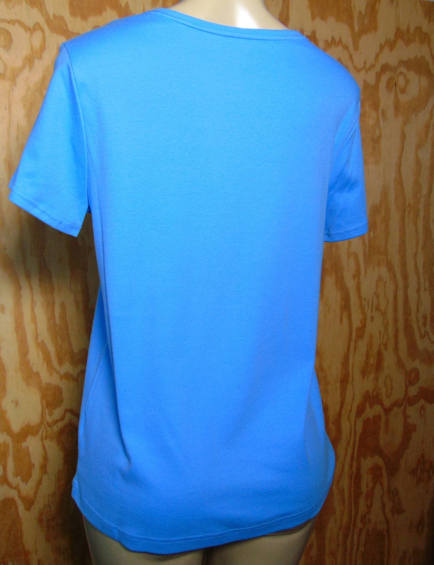 Croft & Barrow Blue Short Sleeve T-Shirt