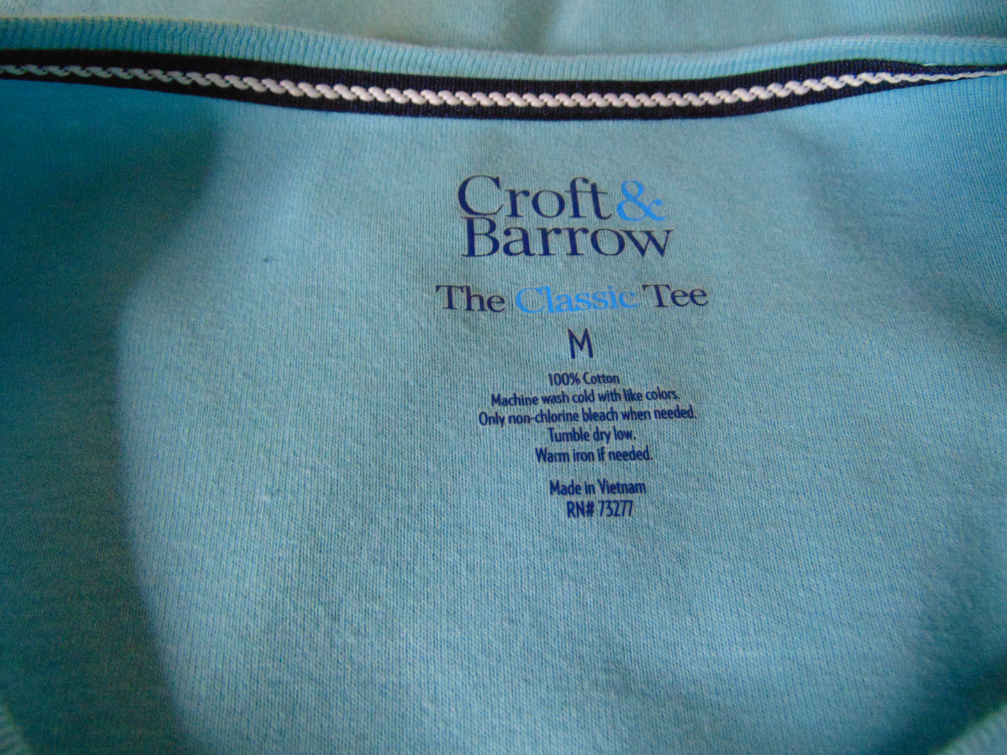 Croft & Barrow Blue Long Sleeve Tee Medium