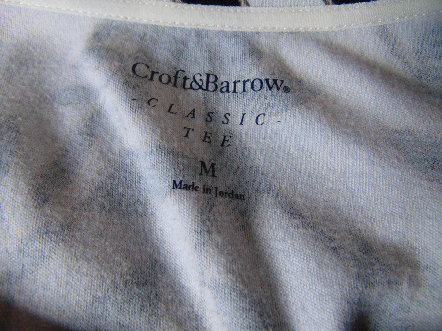 Croft & Barrow Floral Classic T-Shirt Black White Medium