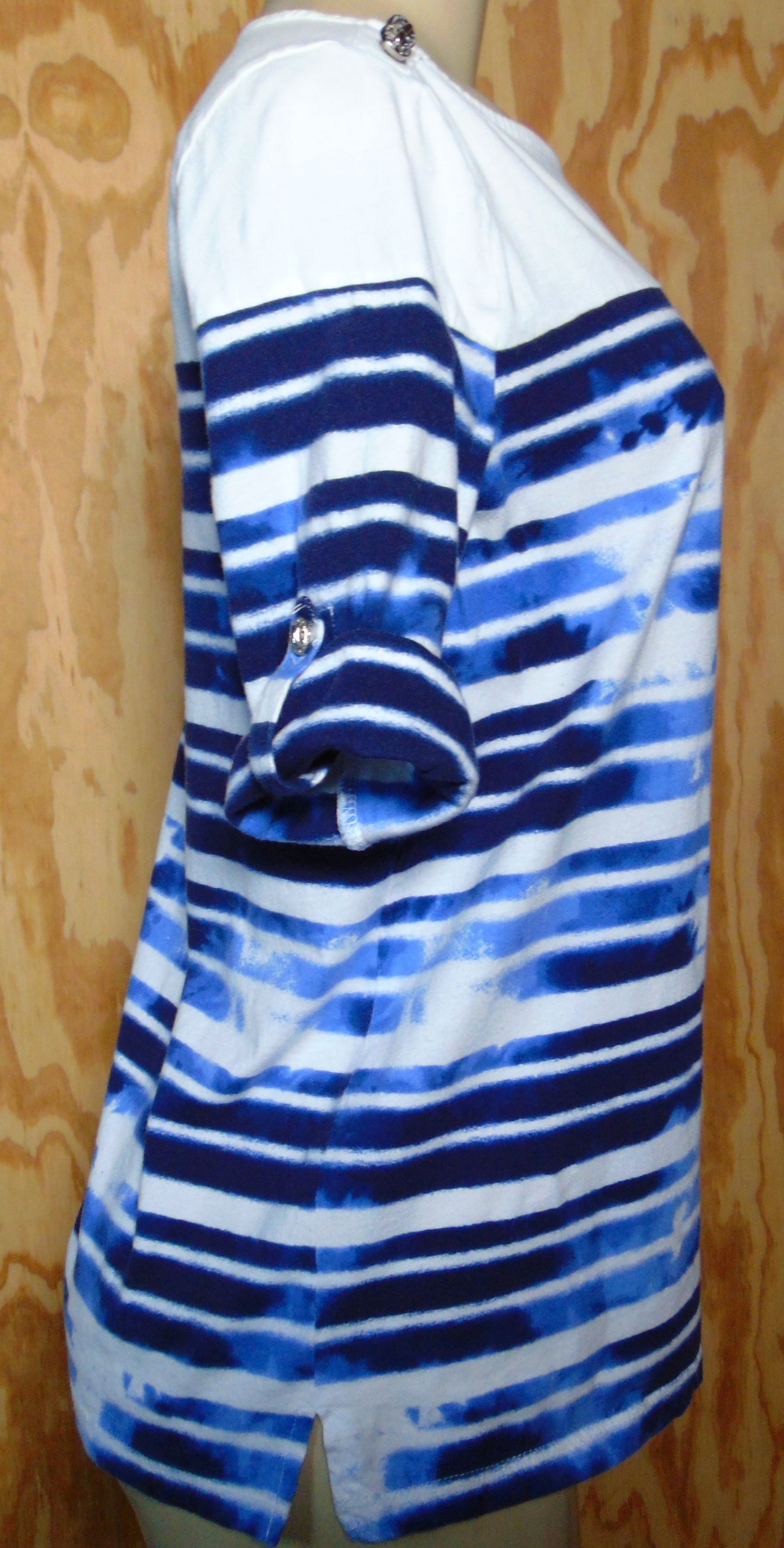 Karen Scott Blue White Tank