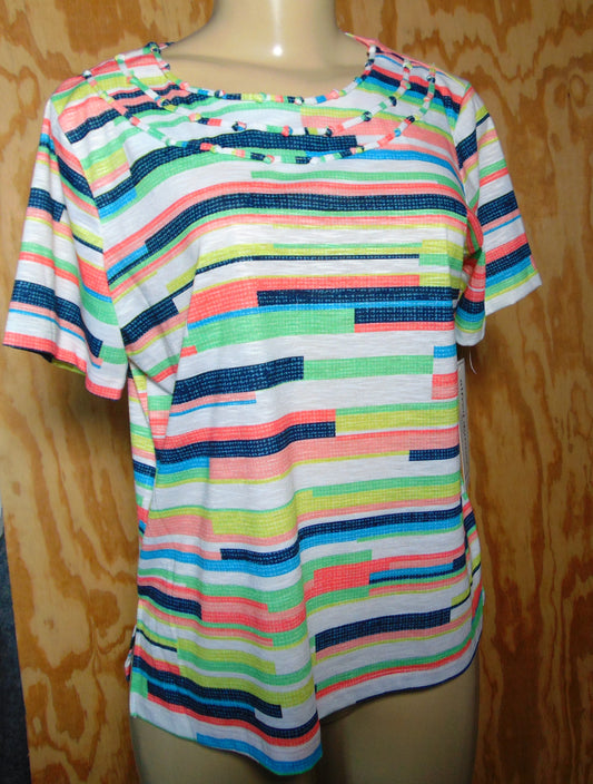 Alfred Dunner Colorful Stripe Tank