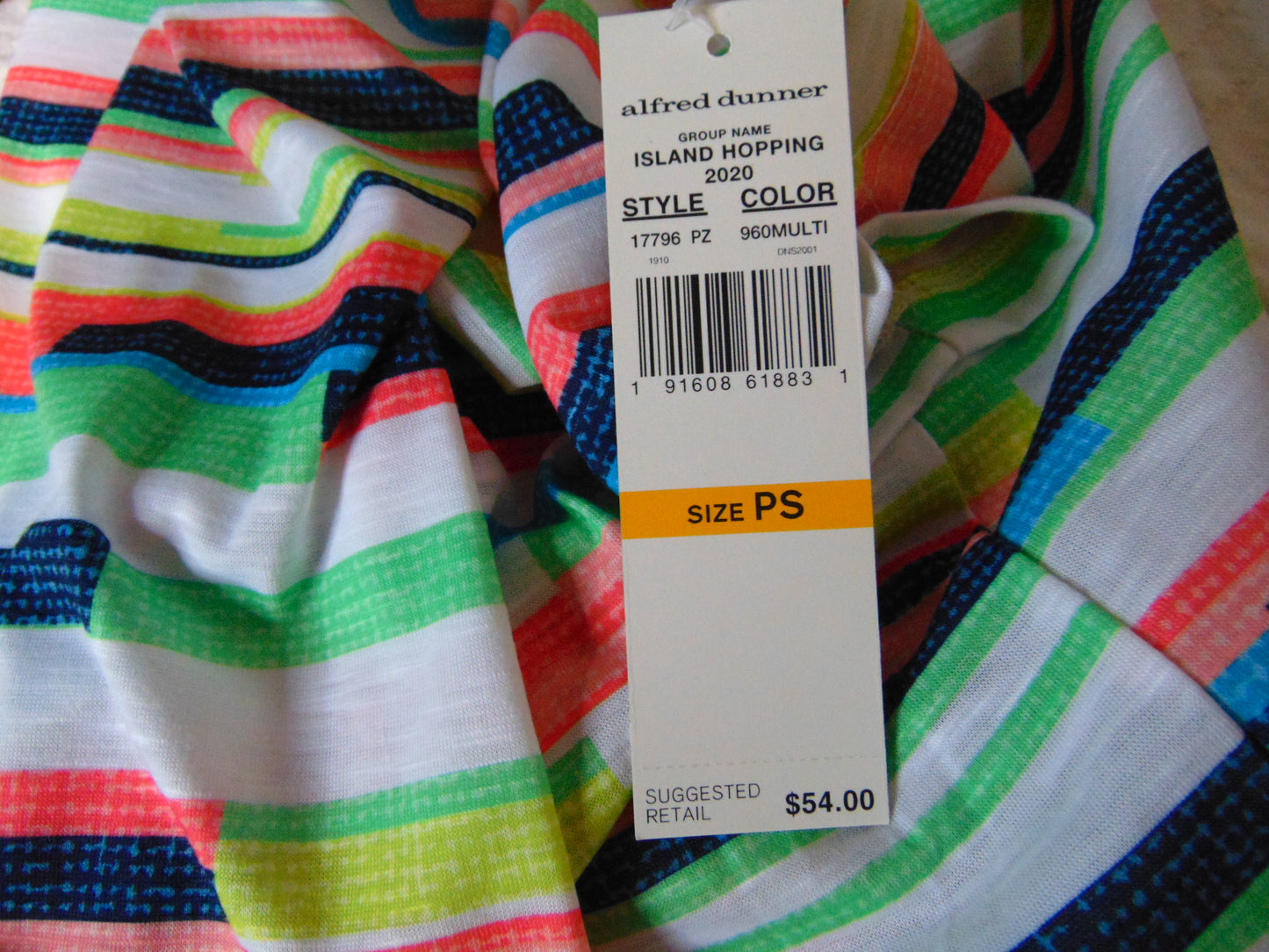 Alfred Dunner Colorful Stripe Tank