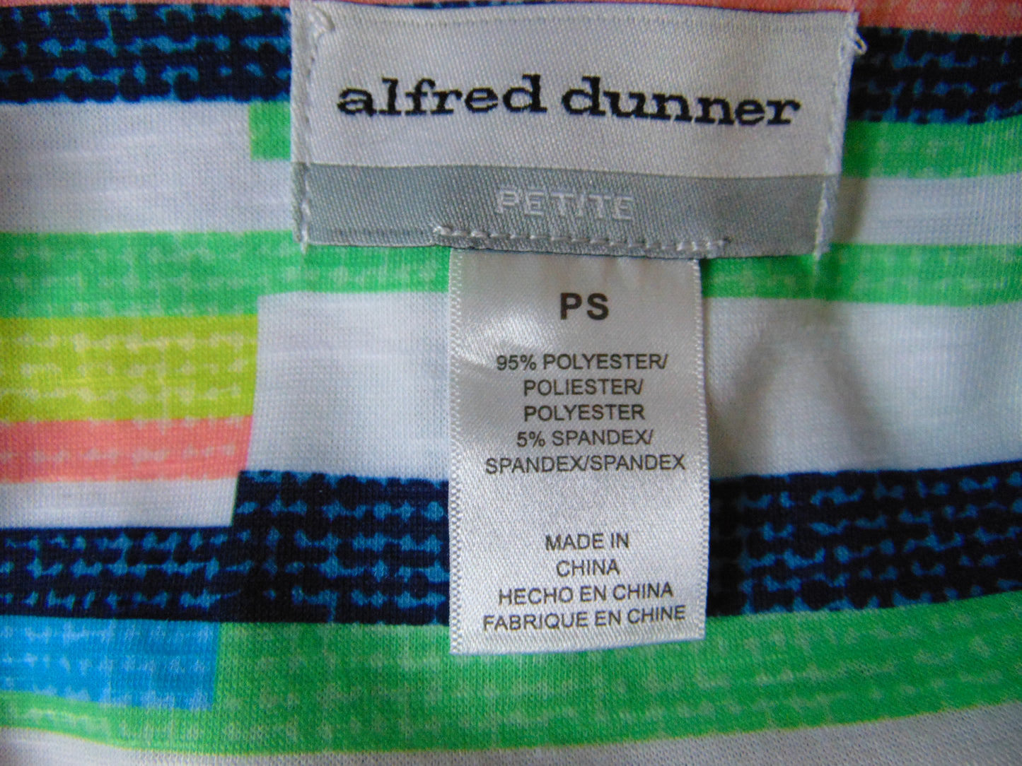 Alfred Dunner Colorful Stripe Tank