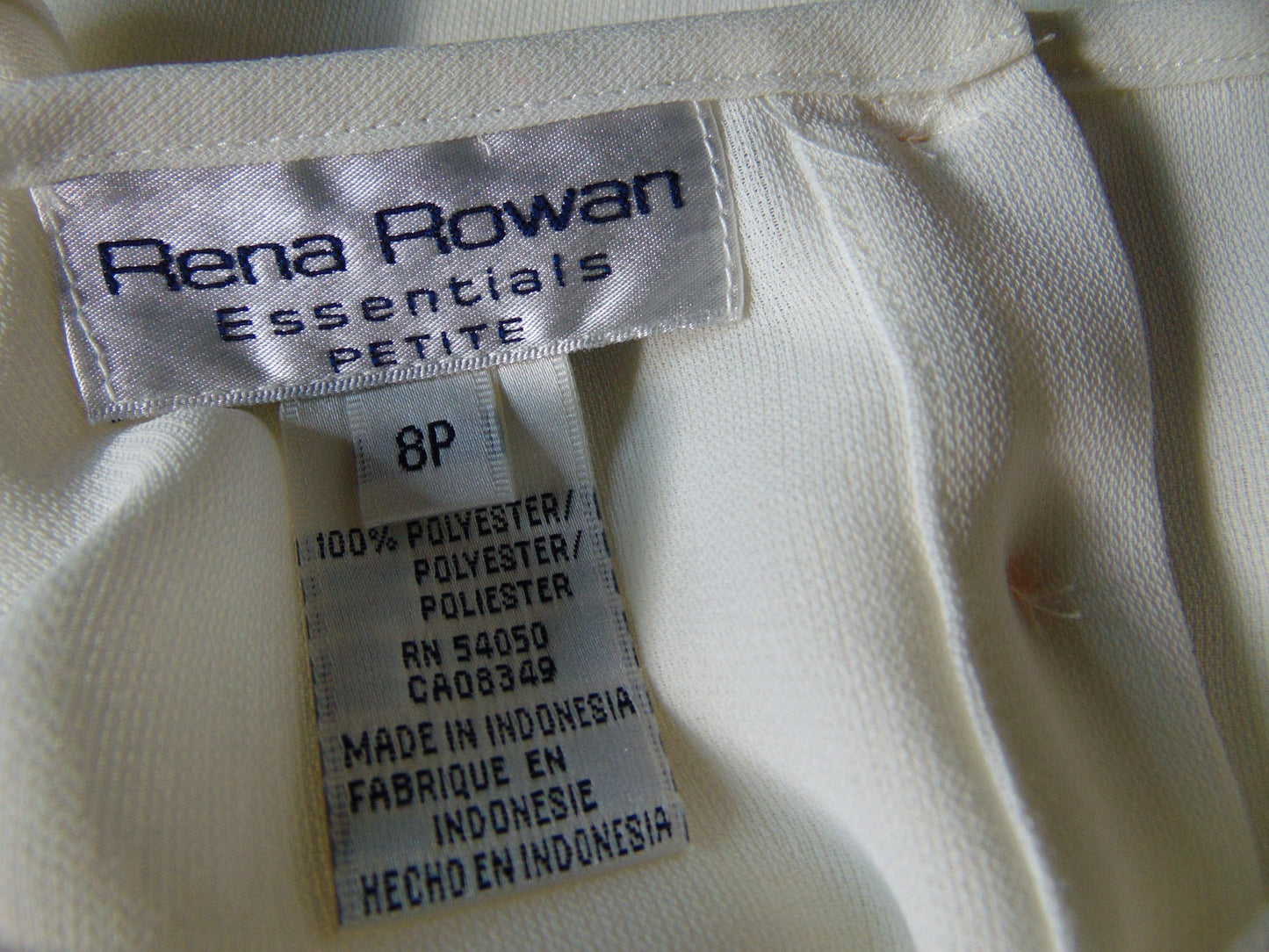 Rena Rowan Sheer Ivory Sleeveless Tank