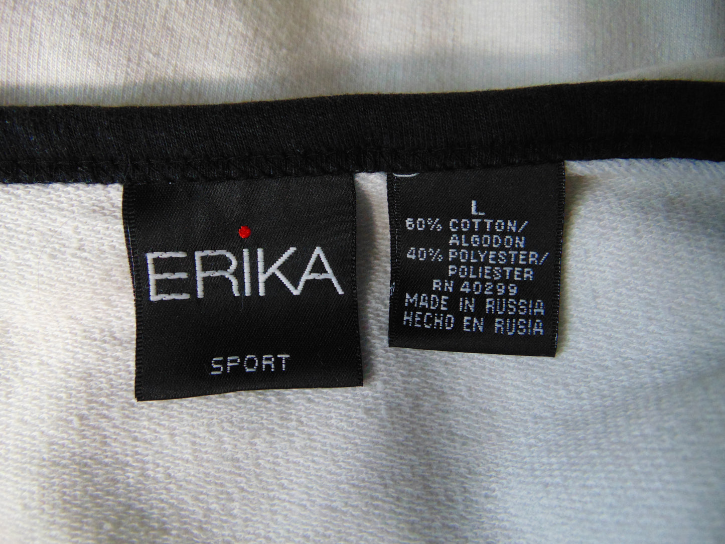 Erika Black White Trim Tank Sleeveless Large