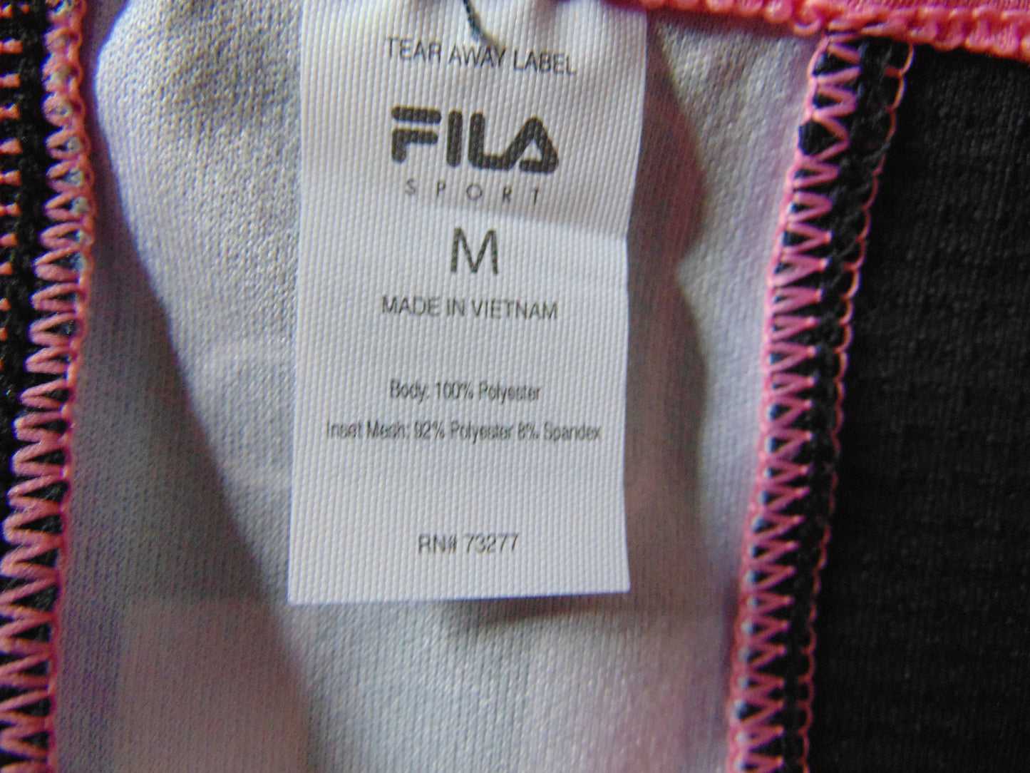 Fila Orange Sports Athletic Tank Medium