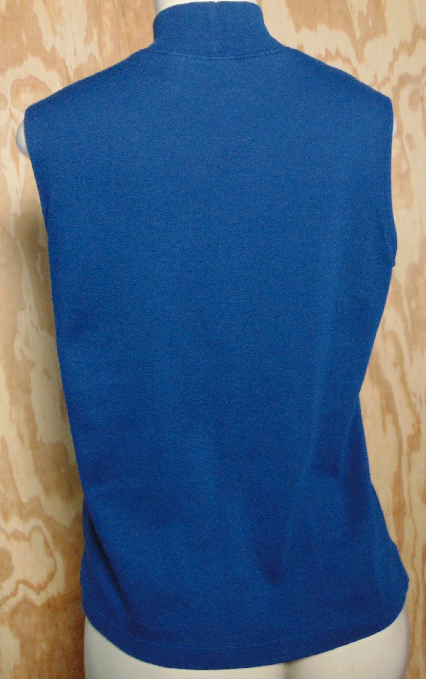 Hasting & Smith Sleeveless Blue Tank Mock Neck Top