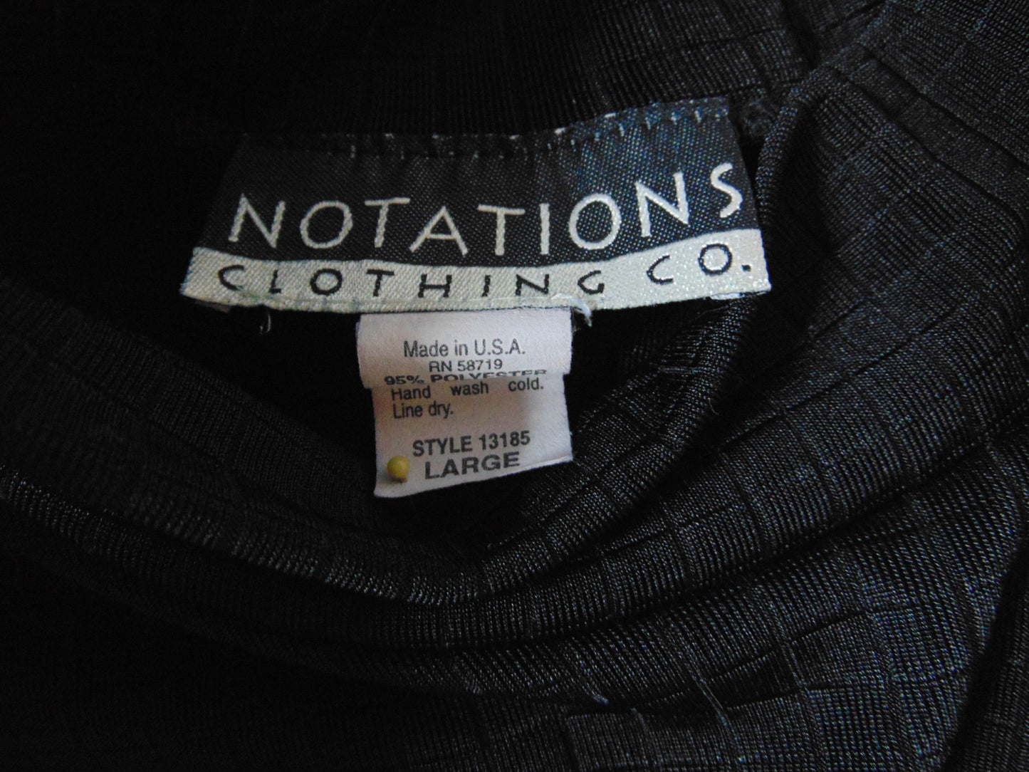 Notation Black Slinky Mock Neck Tank