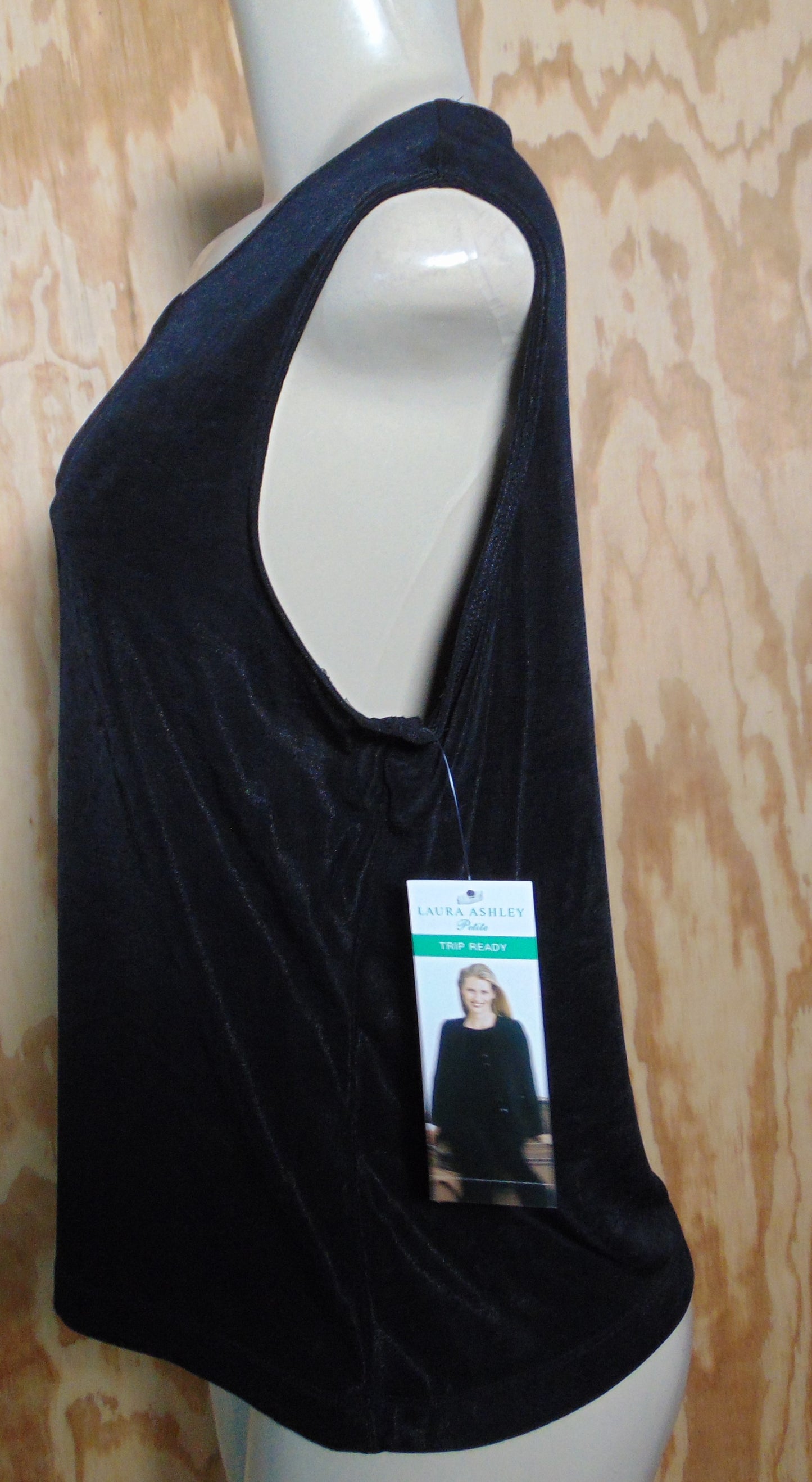 Laura Ashley Petite Black Sleeveless Tank PL